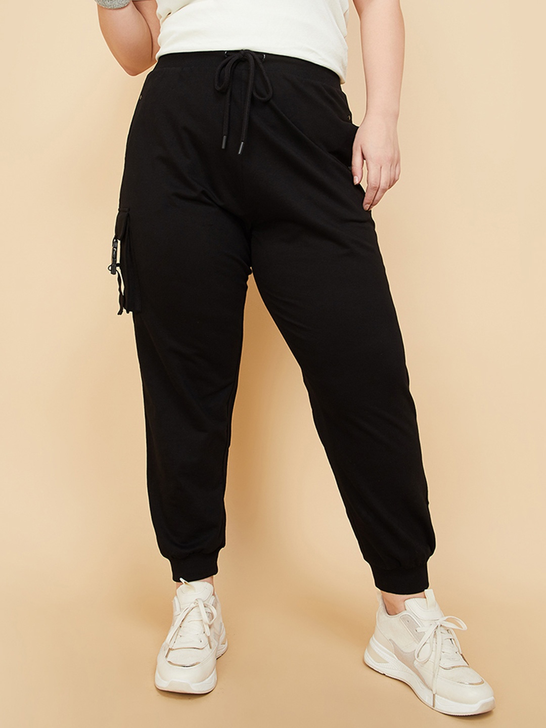 

max Women Pure Cotton Joggers, Black