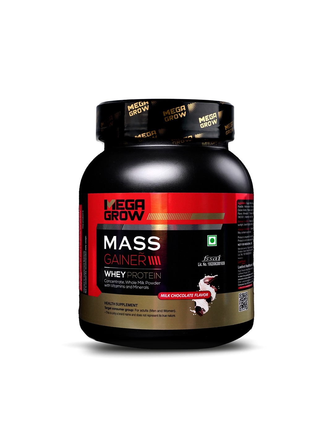 

Megagrow Whey Protein Mass Gainer -1Kg - Milk Chocolate, Total Servings-10, Na