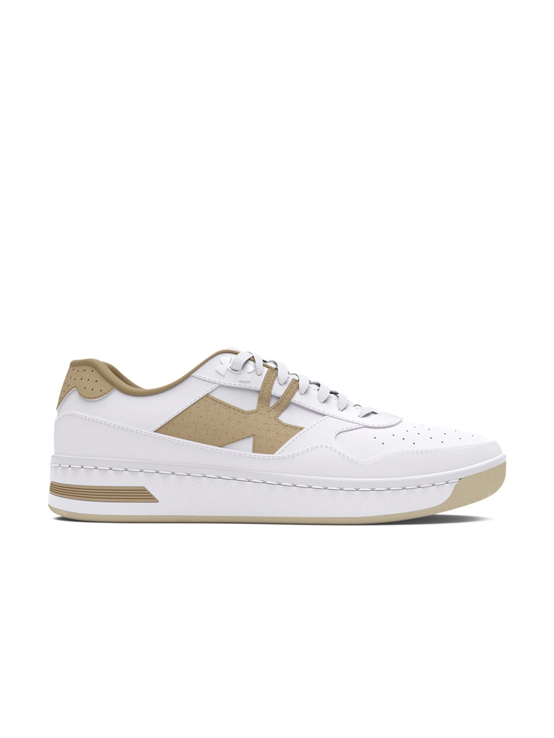 

UNDER ARMOUR Men Court 96 Suede Training Shoes With Perforated Detail, White