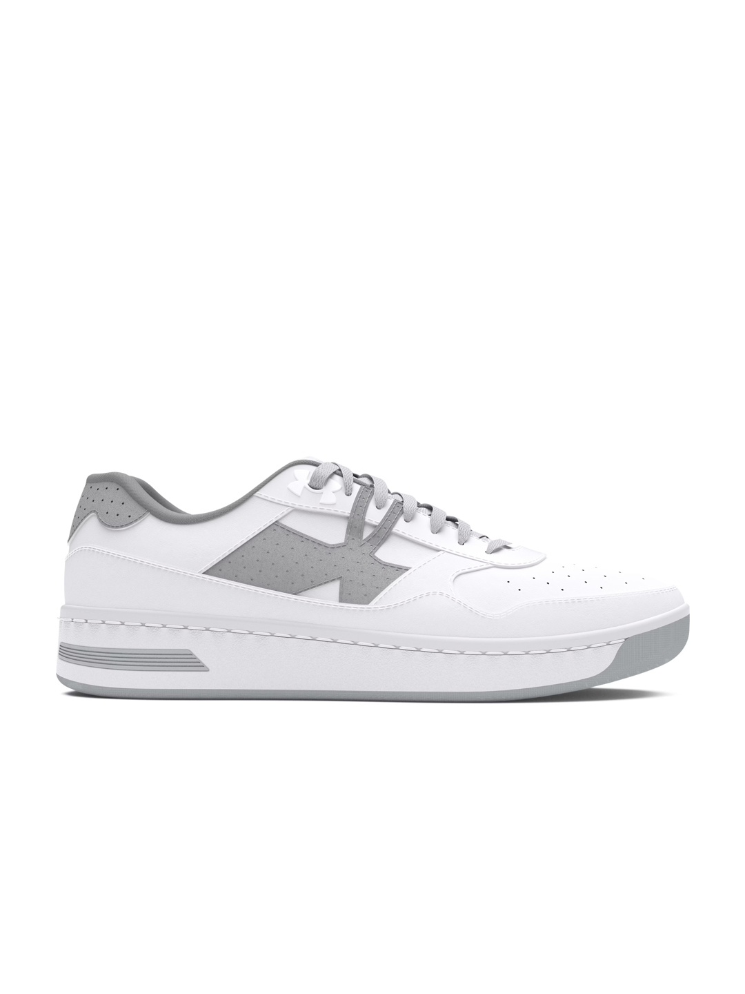 

UNDER ARMOUR Men Court 96 Suede Training Shoes With Perforated Detail, White