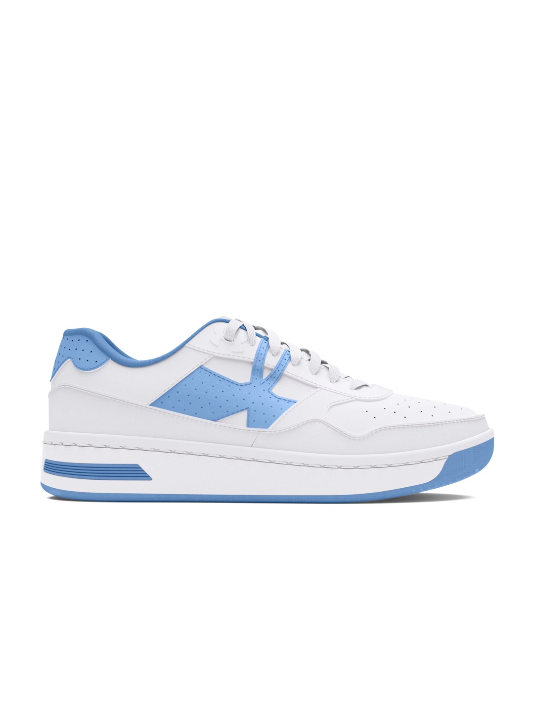 

UNDER ARMOUR Women Court 96 Training or Gym Leather Shoes with Perforated Detailing, White