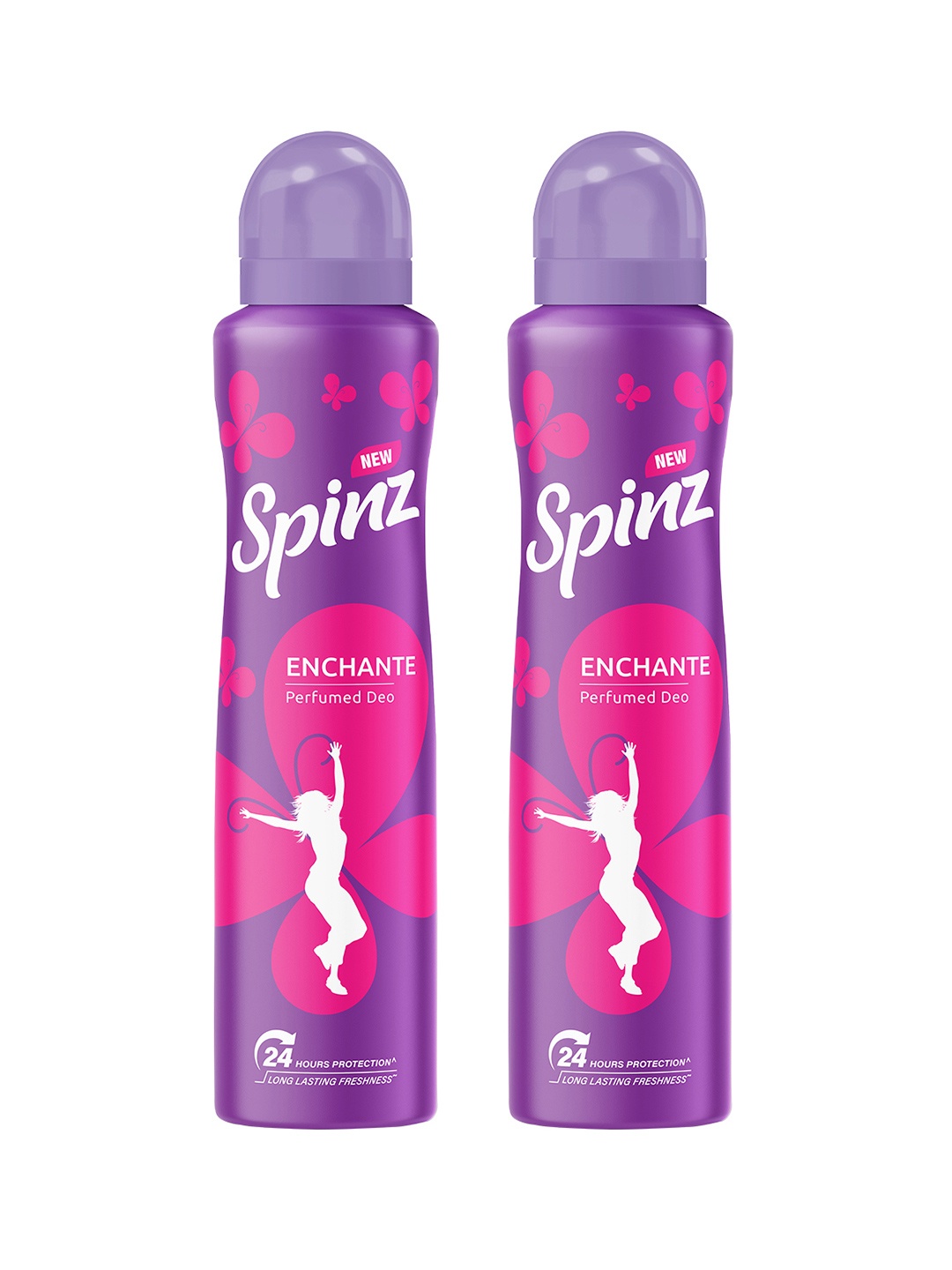 

Spinz Set Of 2 Enchante Perfumed Deodorant- 200ml Each, Purple