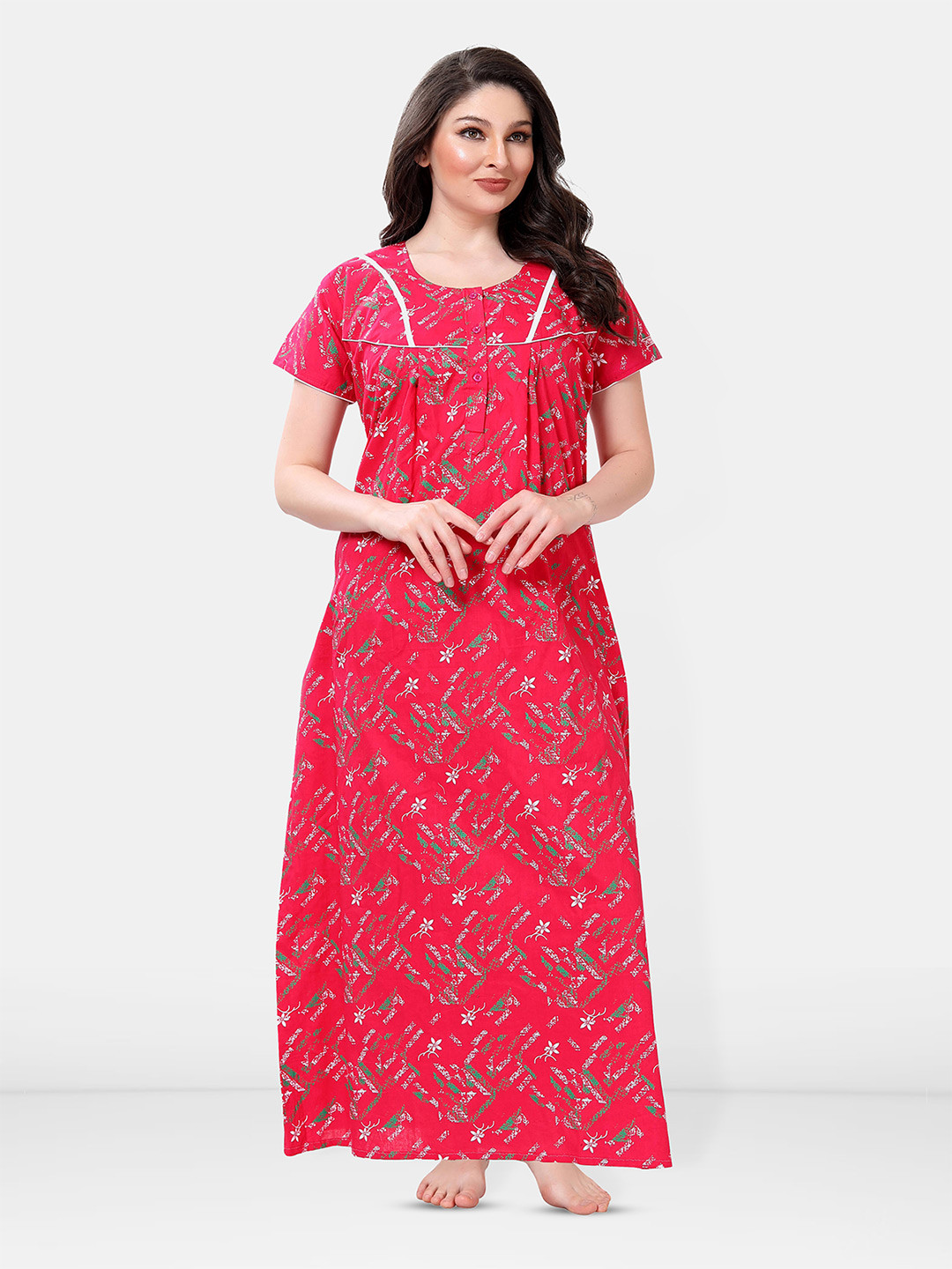 

Be You Floral Printed Maxi Nightdress, Pink