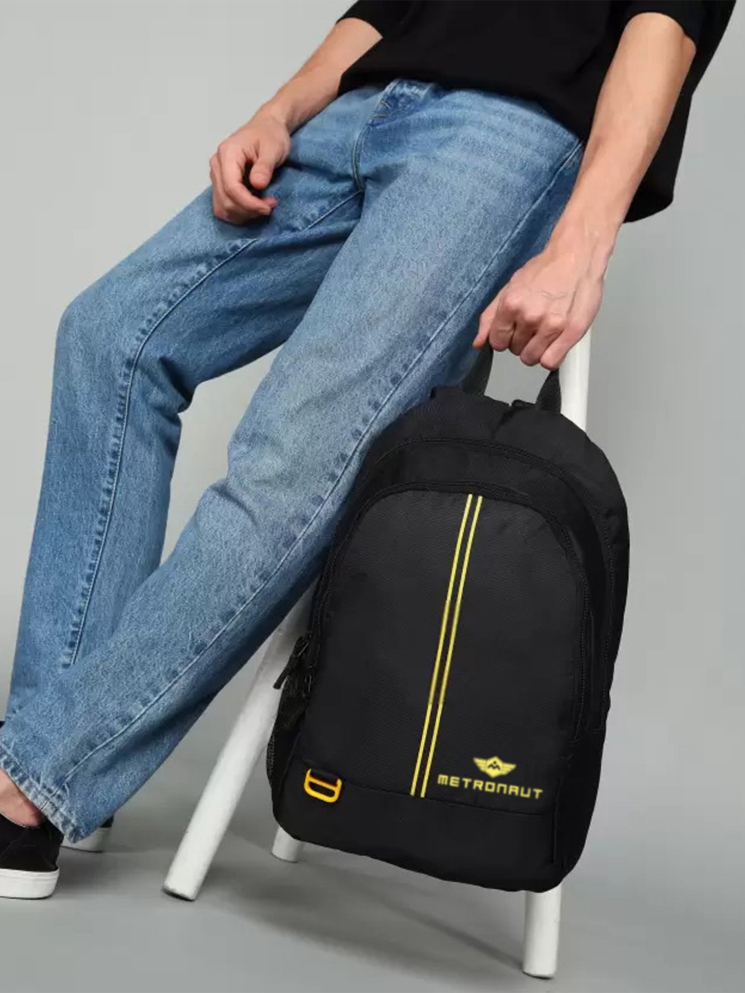 

Metronaut Unisex Brand Logo Backpack, Black