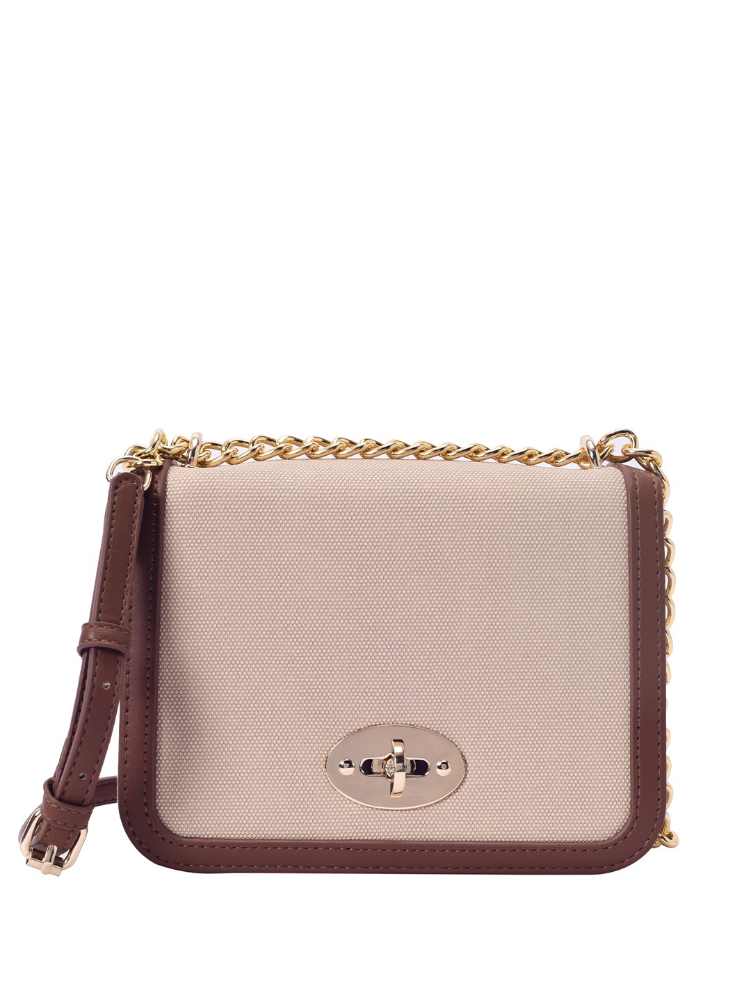 

Lino Perros Textured Structured Shoulder Bag, Beige
