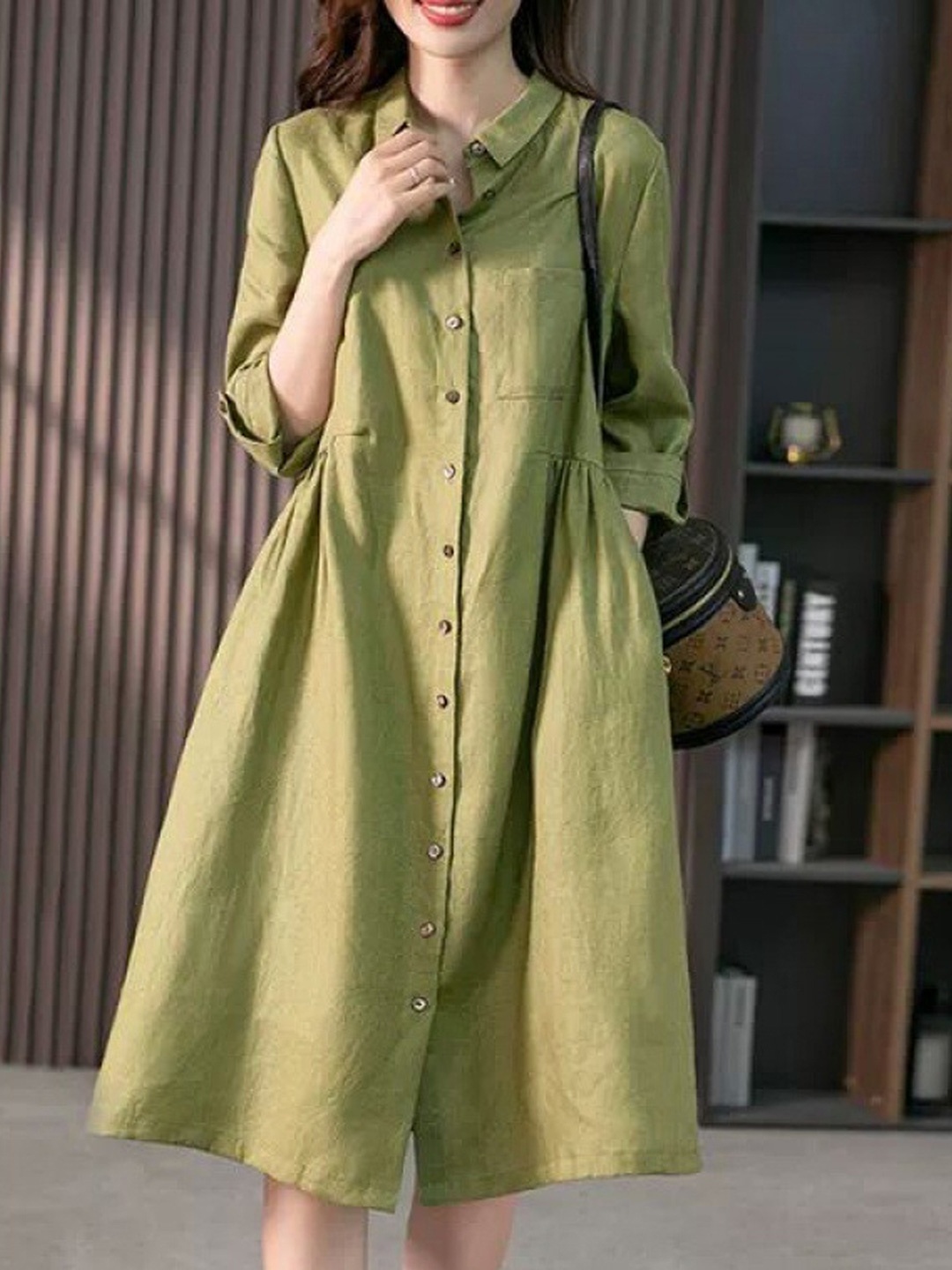 

StyleCast Women Animal Printed Maxi Dress, Green