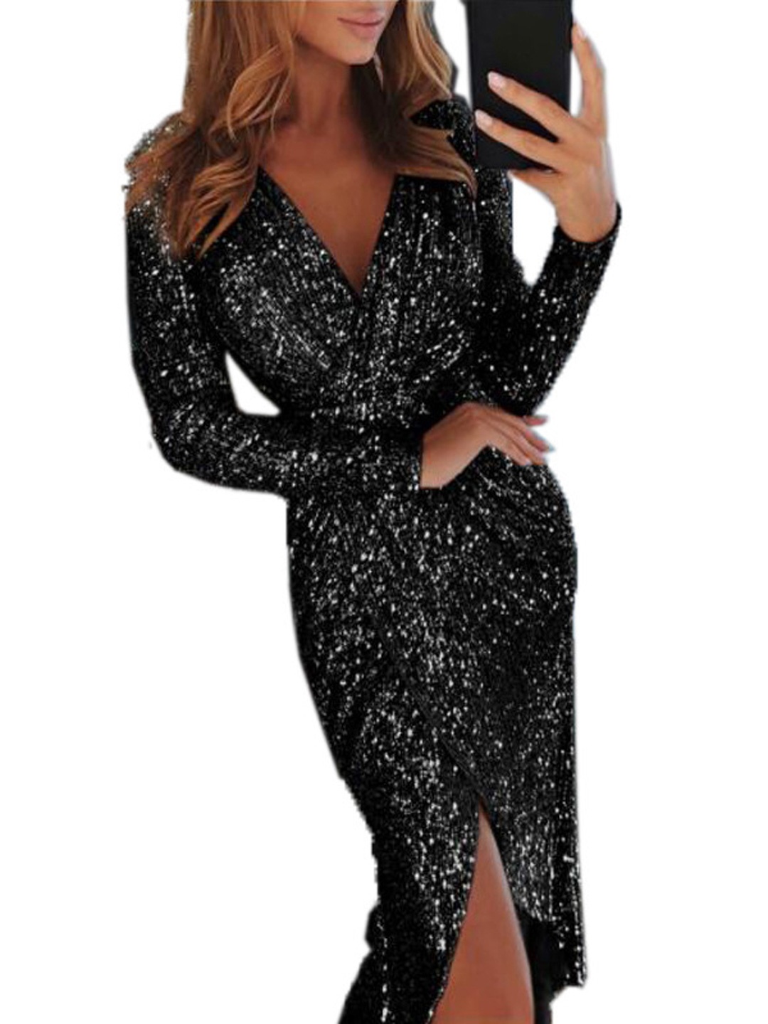 

StyleCast Tie and Dye Dyed Georgette Maxi Dress, Black