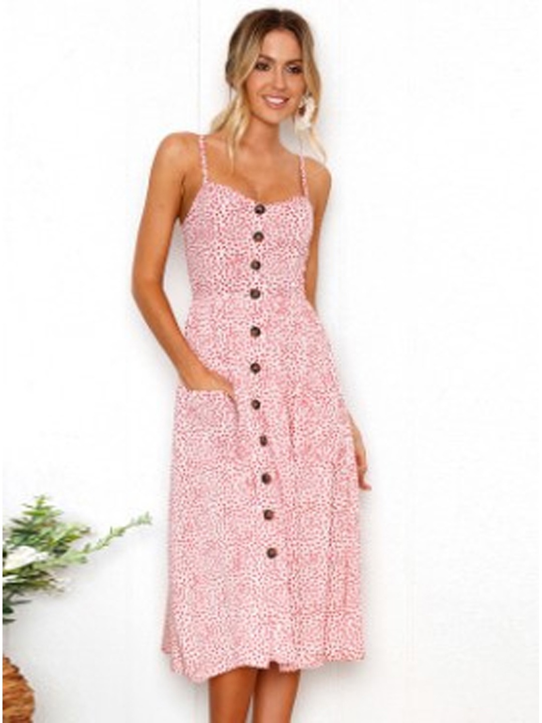 

StyleCast Women V-Neck Maxi Dress, Pink