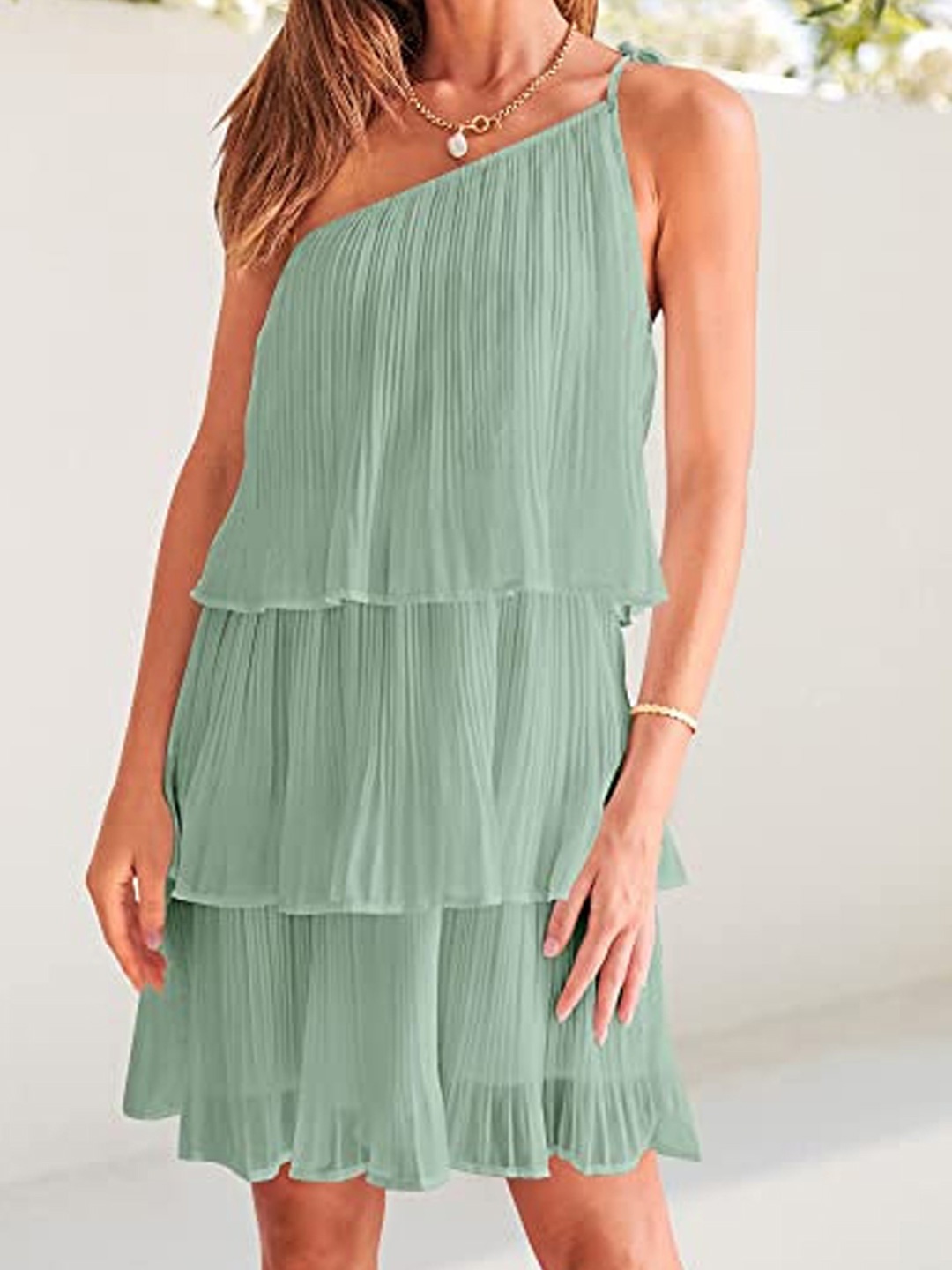 

StyleCast Georgette T-shirt Dress, Green
