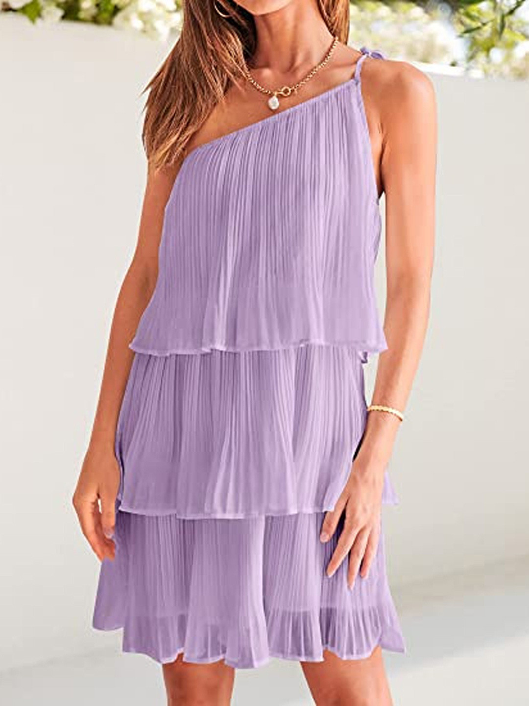 

StyleCast Women V-Neck T-shirt Dress, Purple