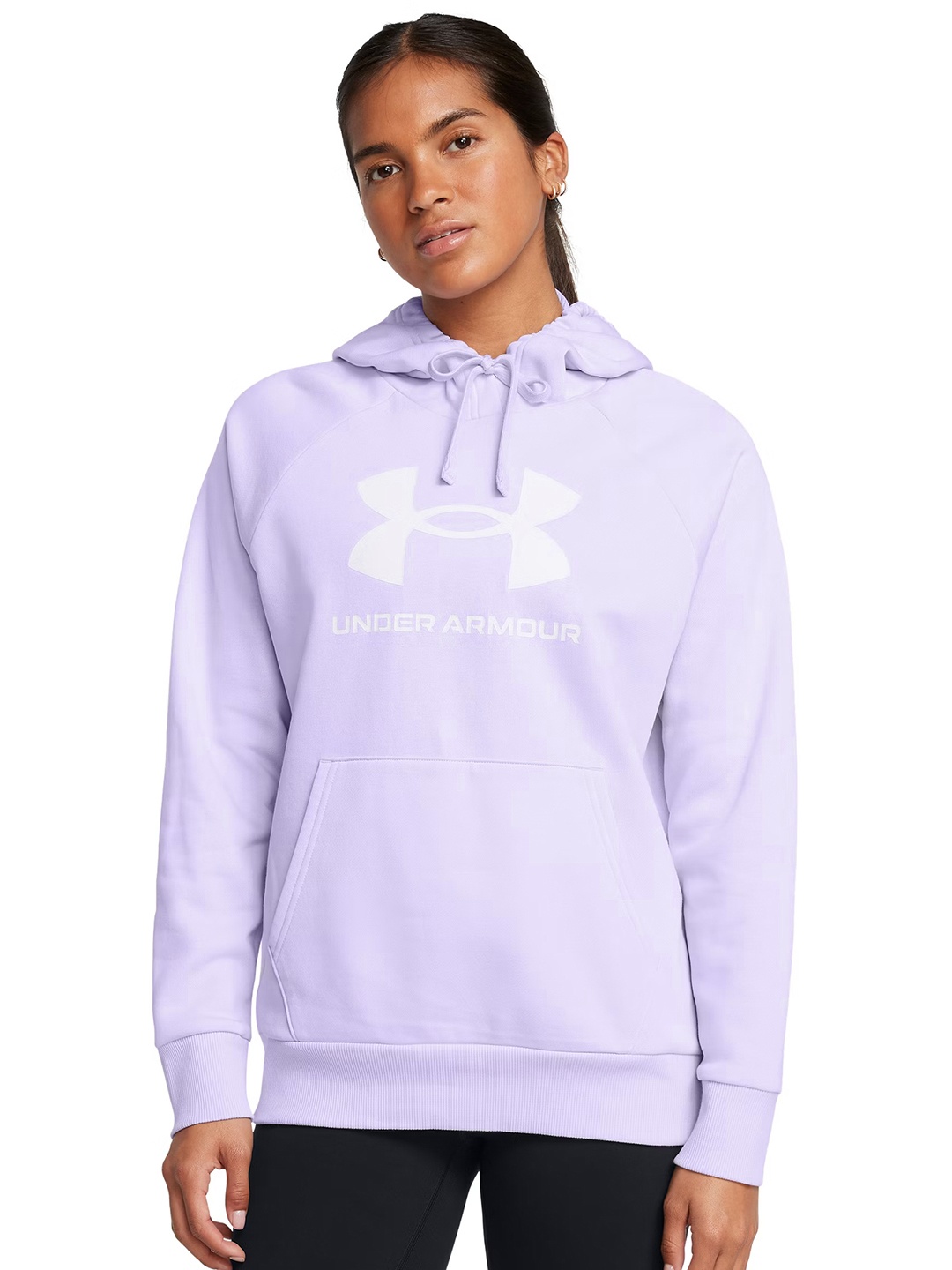 

UNDER ARMOUR Printed Rival Fleece Big Logo Sweatshirt, Lavender