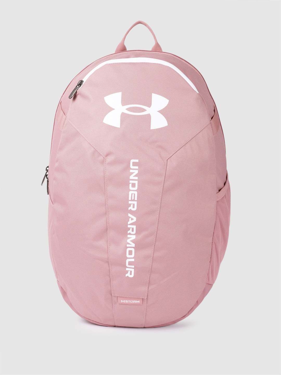 

UNDER ARMOUR Unisex Brand Logo Printed Water Repellent Hustle Lite Backpack, Pink