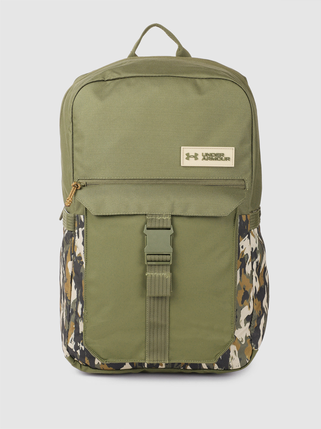 

UNDER ARMOUR Unisex Brand Logo Printed Water Repellent Triumph Campus Backpack, Green