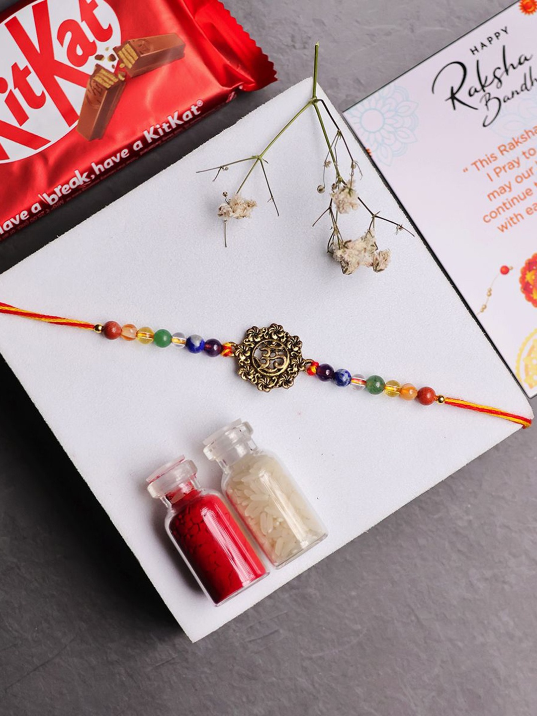 

Shubhanjali Set Of 2 Thread Rakhi, Orange