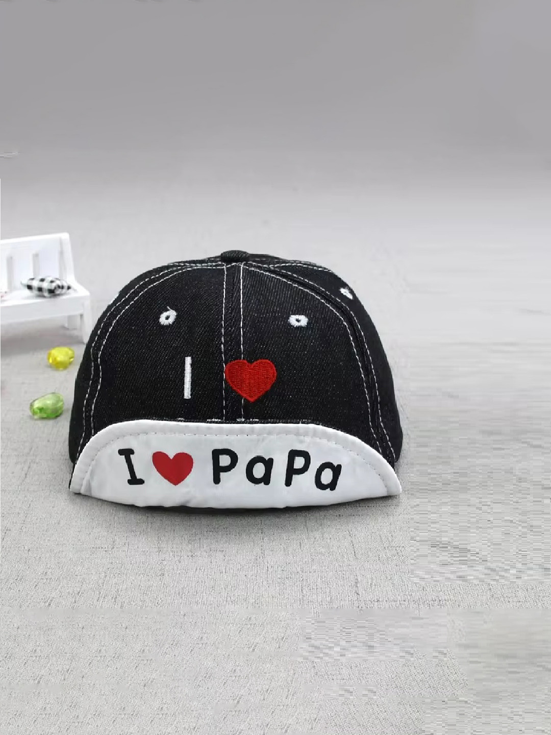

Zacharias Unisex Kids Embroidered Visor Cap, Black