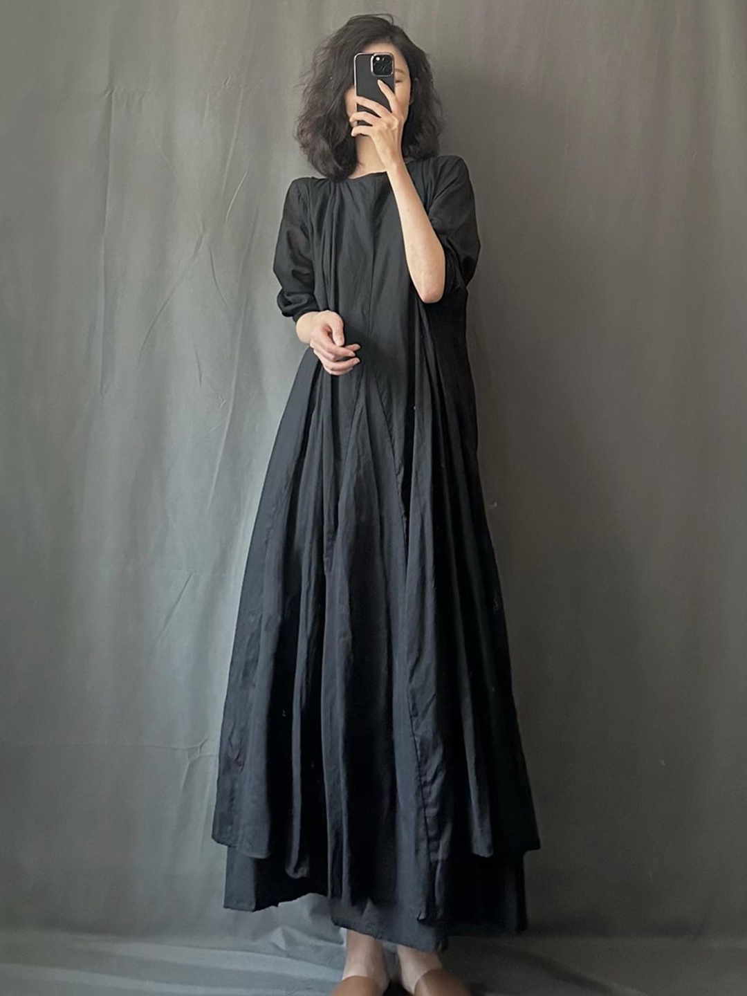 

JC Mode Layered Maxi Dress, Black