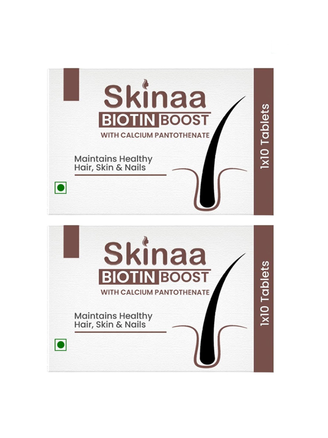 

SKINAA Biotin Boost For Skin-10 Tablets, White