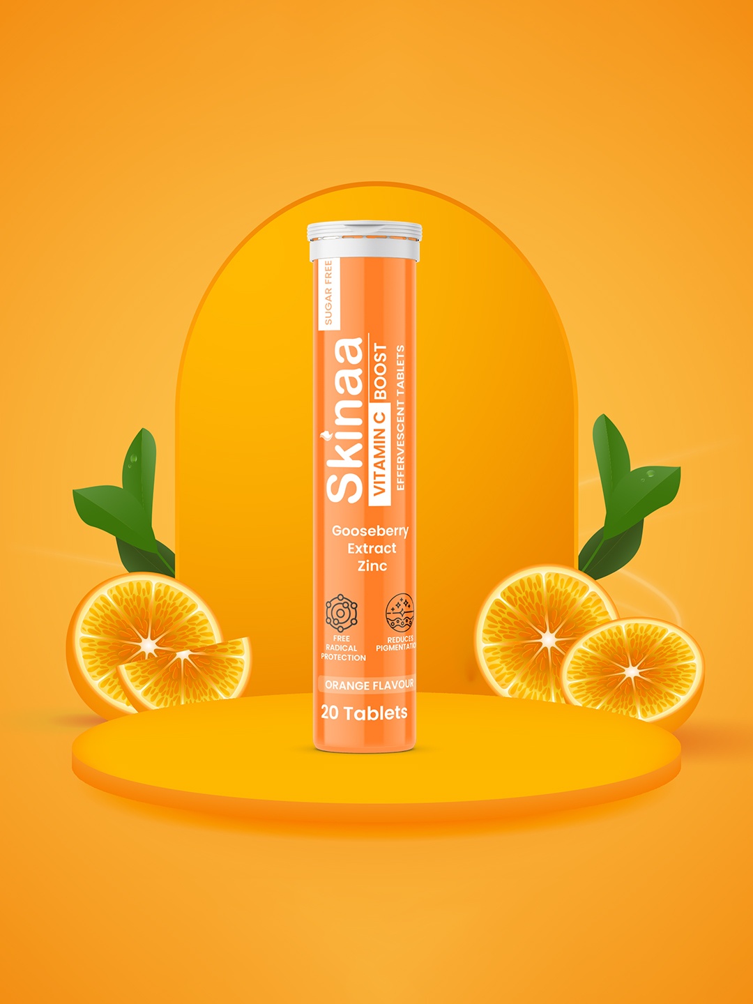 

SKINAA Vitamin C Boost Effervescent Tablets-Orange Flavour-20 Tablets