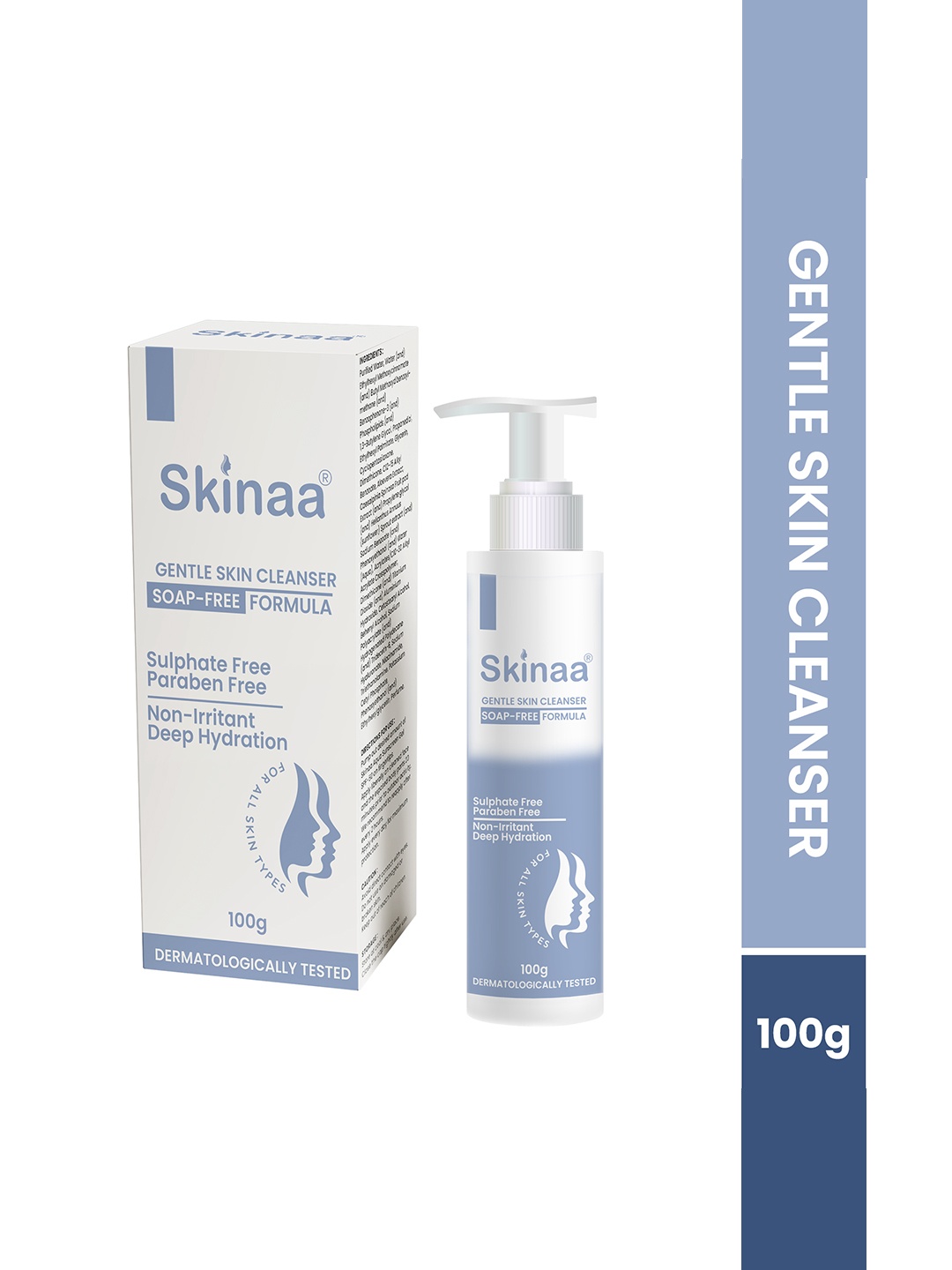 

SKINAA Gentle Skin Cleanser With Soap Free Formula, Blue