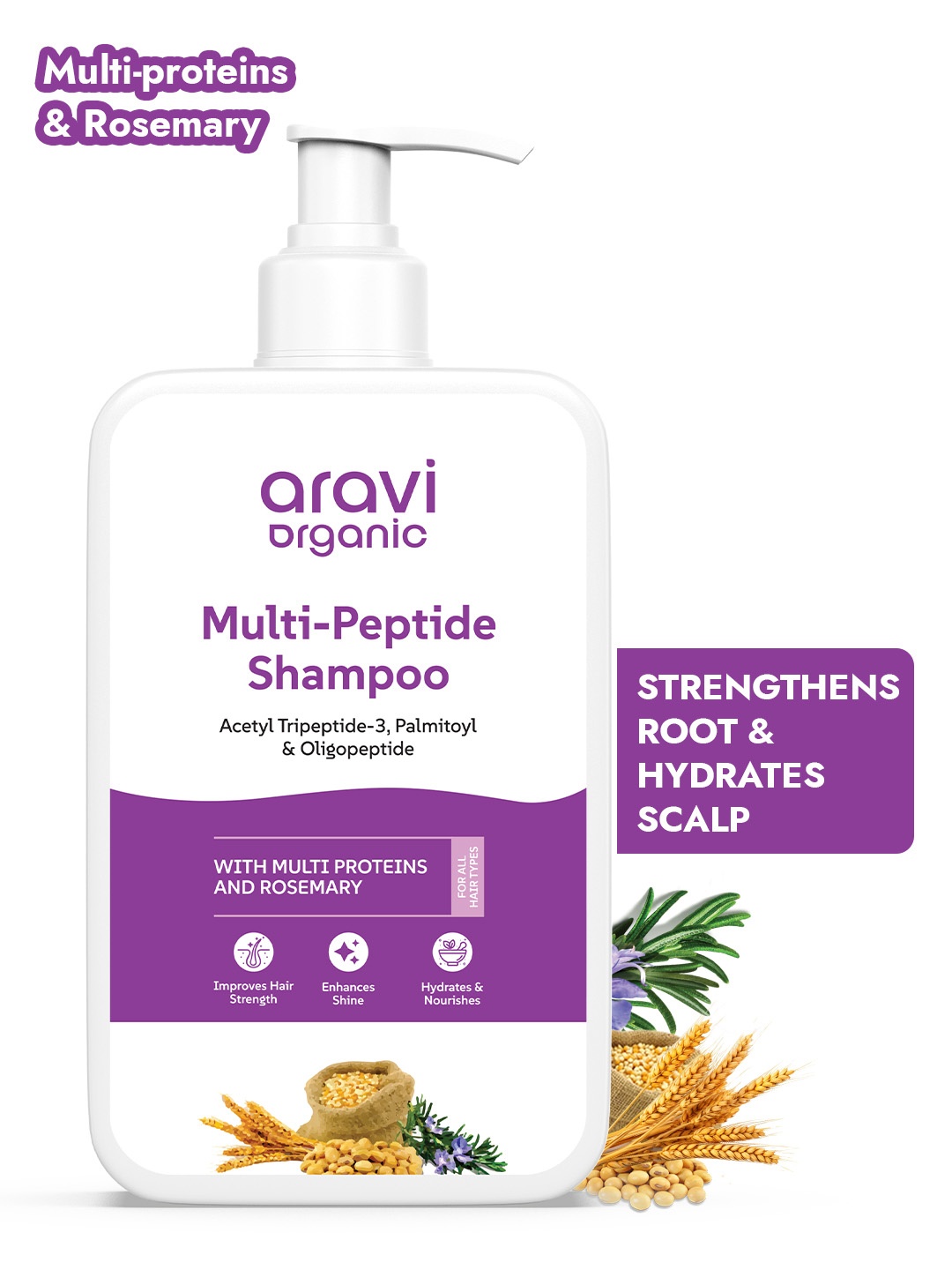 

Aravi Organic Multi Peptide Hairfall Shampoo - 200 ml, White