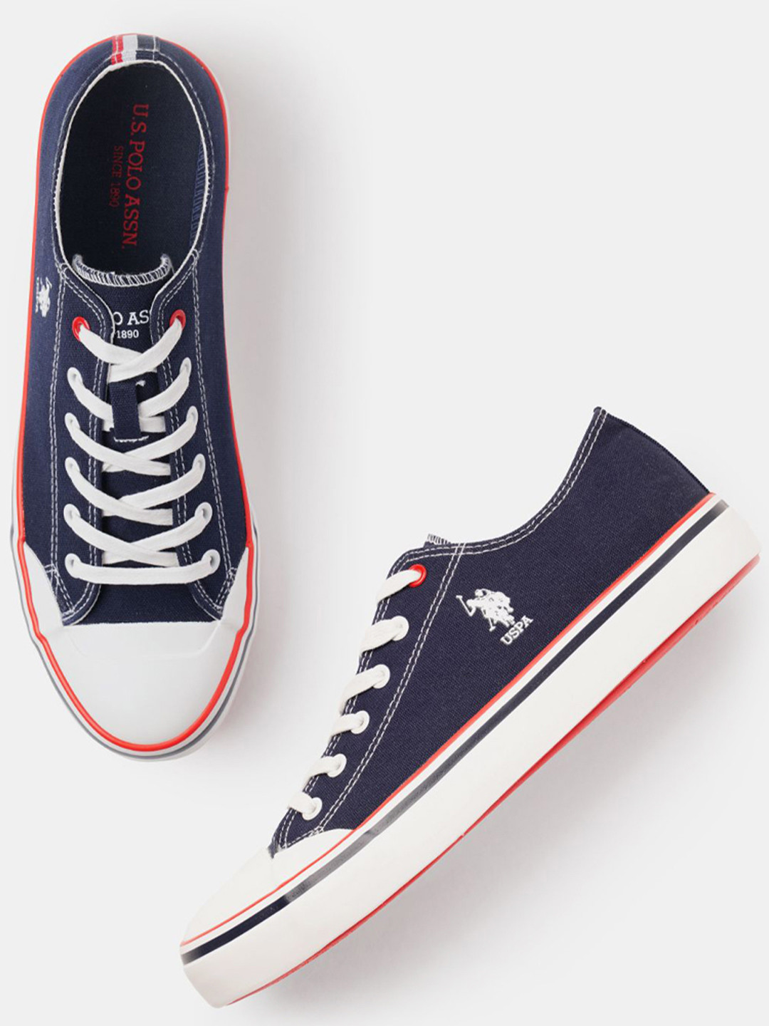

U.S. Polo Assn. Men Lace-Ups Round Toe Sneakers KENNA, Navy blue
