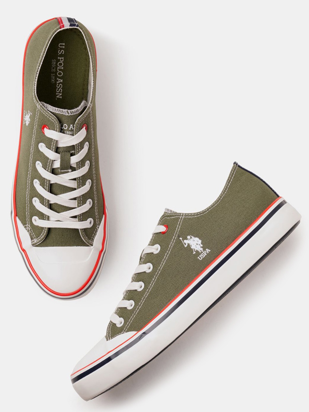 

U.S. Polo Assn. Men KENNA Lace-Ups Round Toe Sneakers, Green