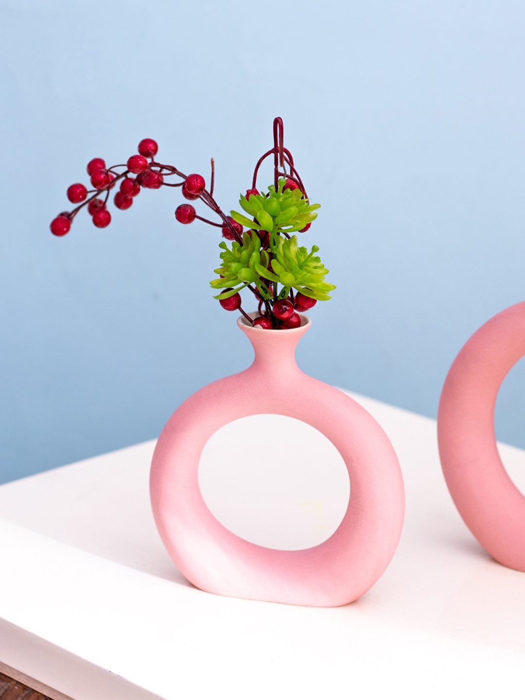 

The Decor Mantra Pink Ceramic Flower Vase