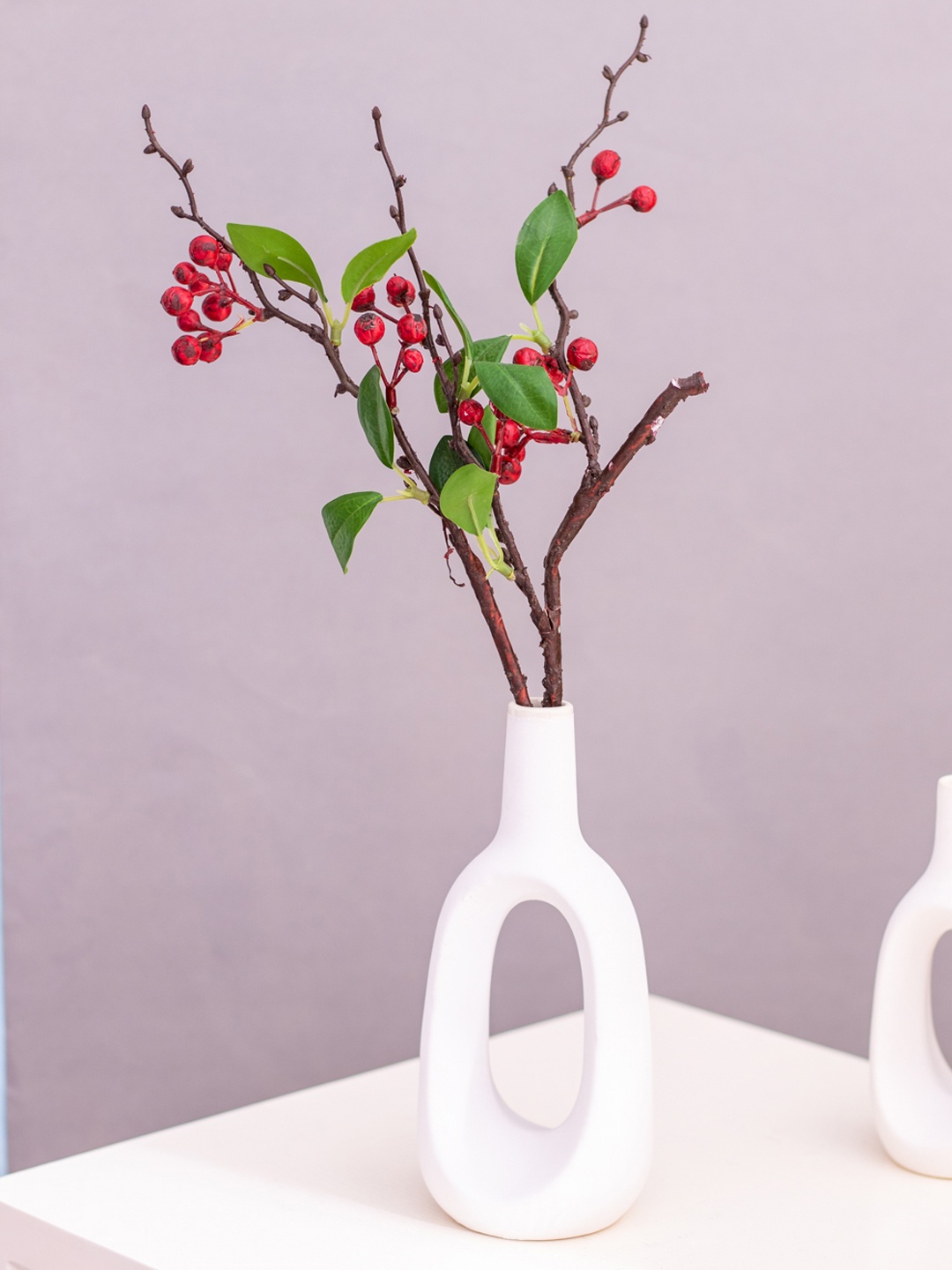 

The Decor Mantra White Ceramic Flower Vase