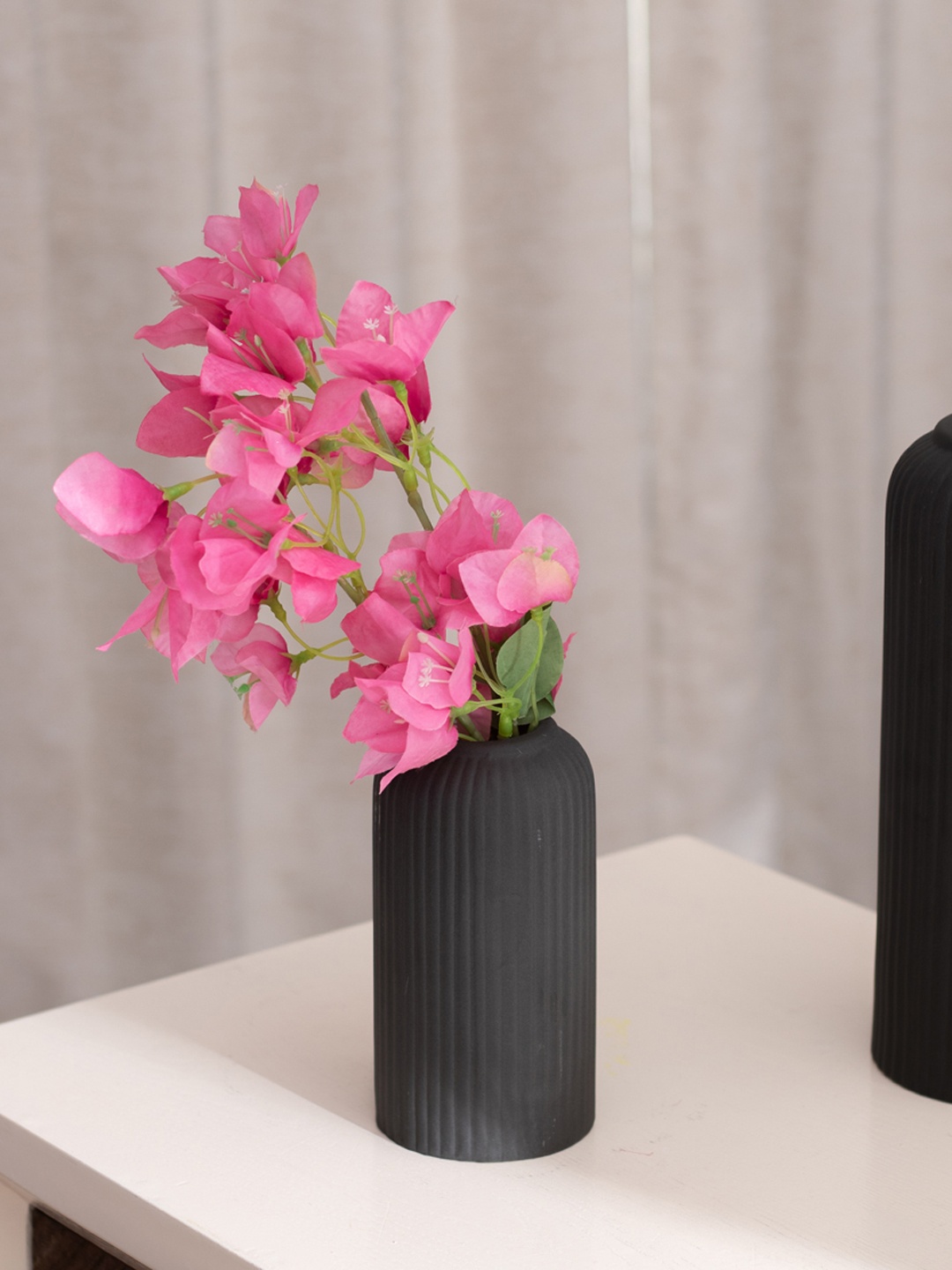 

The Decor Mantra Black Ceramic Flower Vases