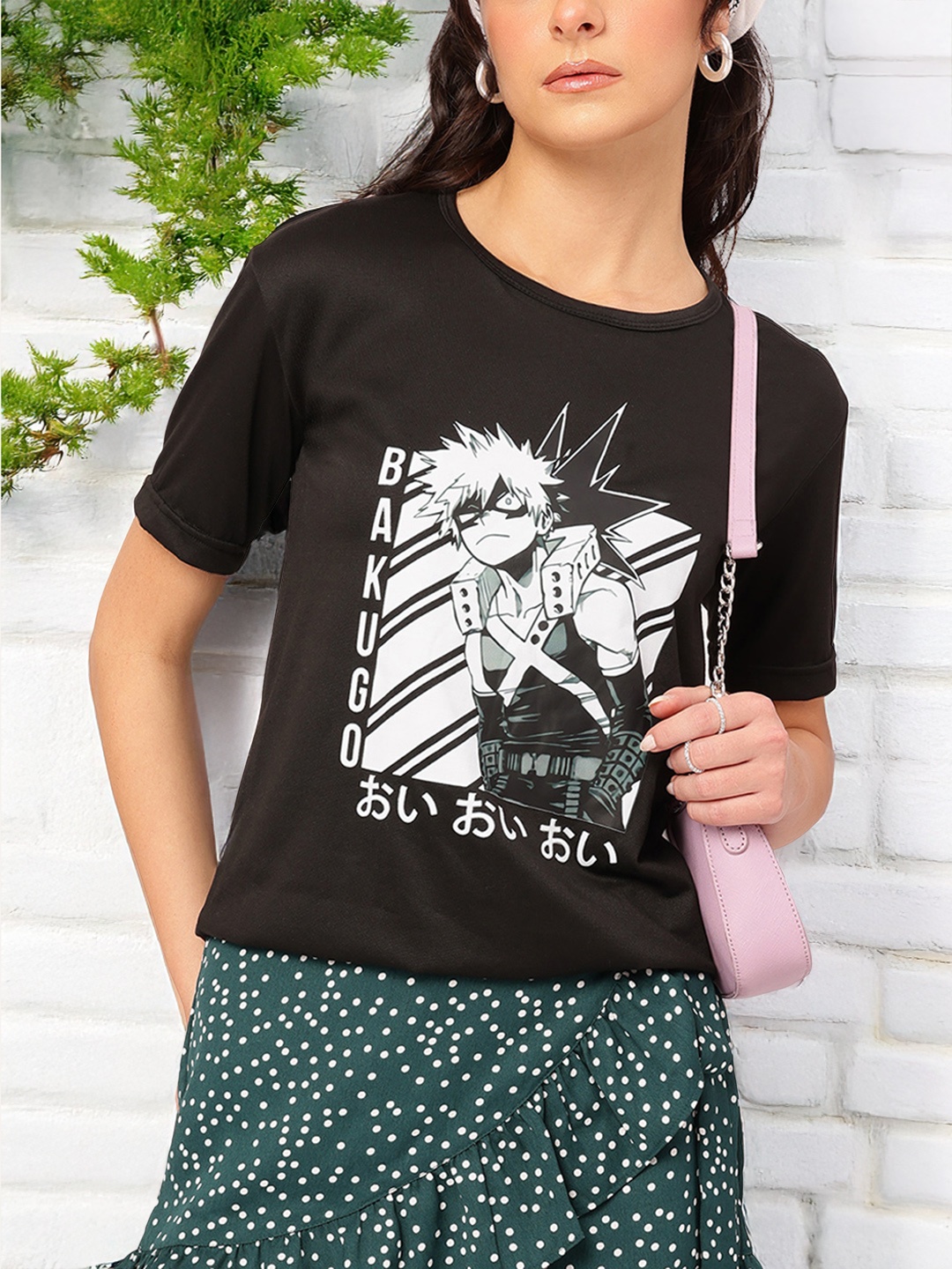 

StyleCast Cultural Canvas Printed T-shirt, Black