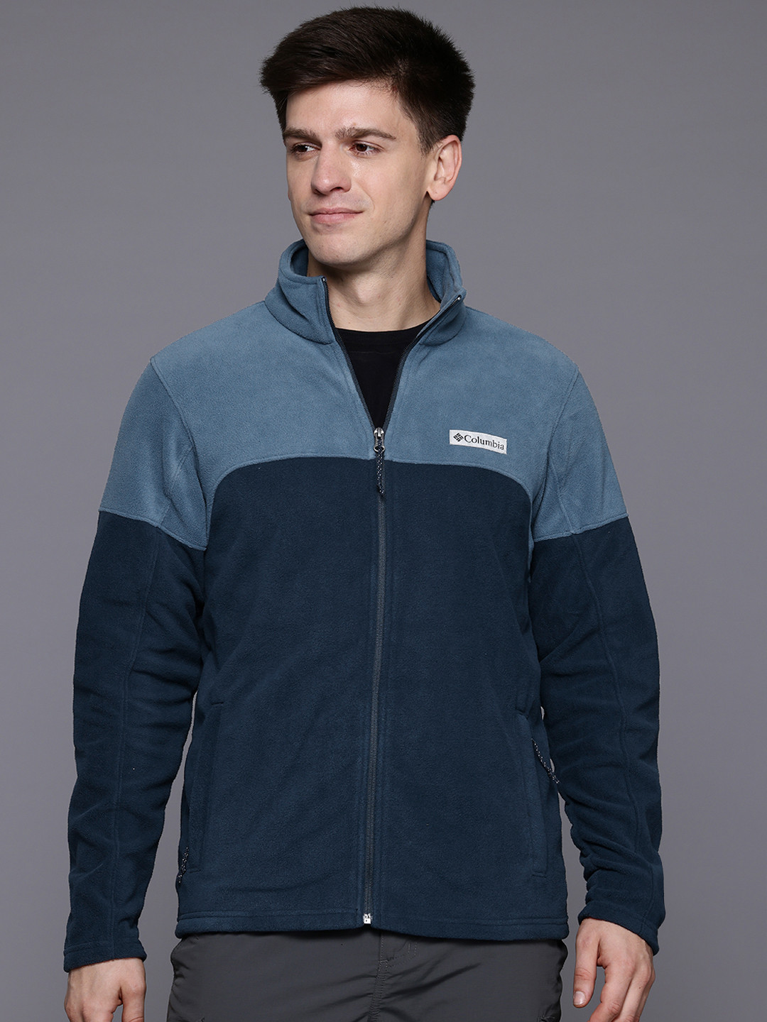 

Columbia Men Basin Trail III Fleece Colourblocked Lightweight Outdoor Sporty Jacket, Blue