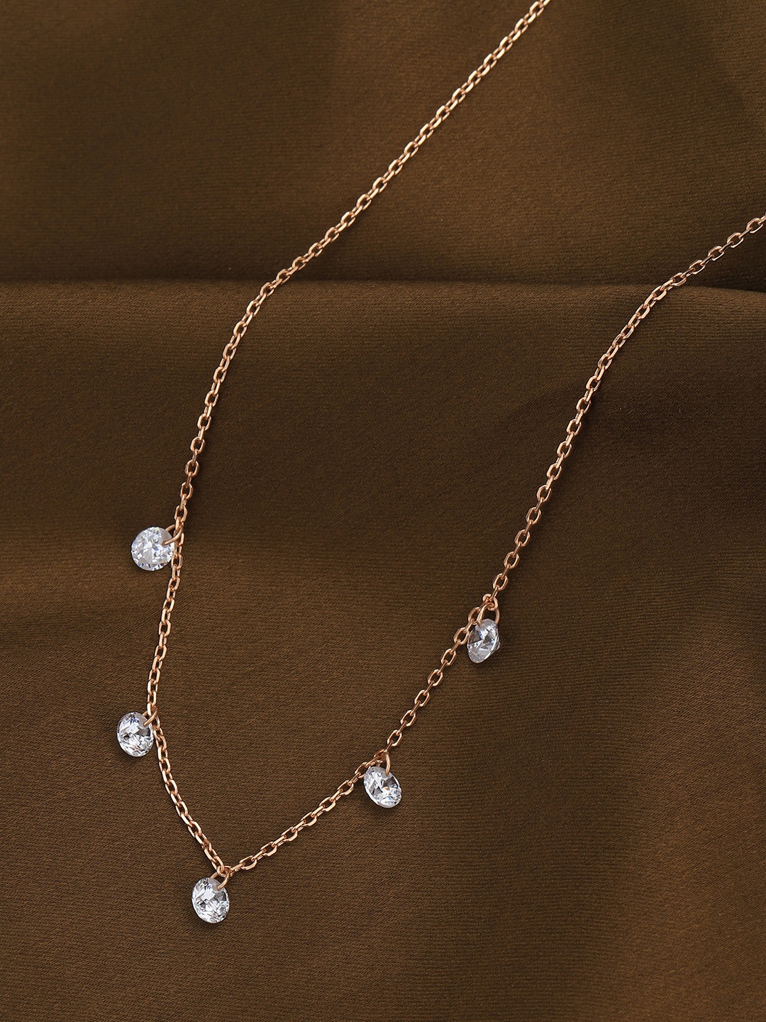 

Carlton London 18kt Rose Gold-Plated CZ Necklace