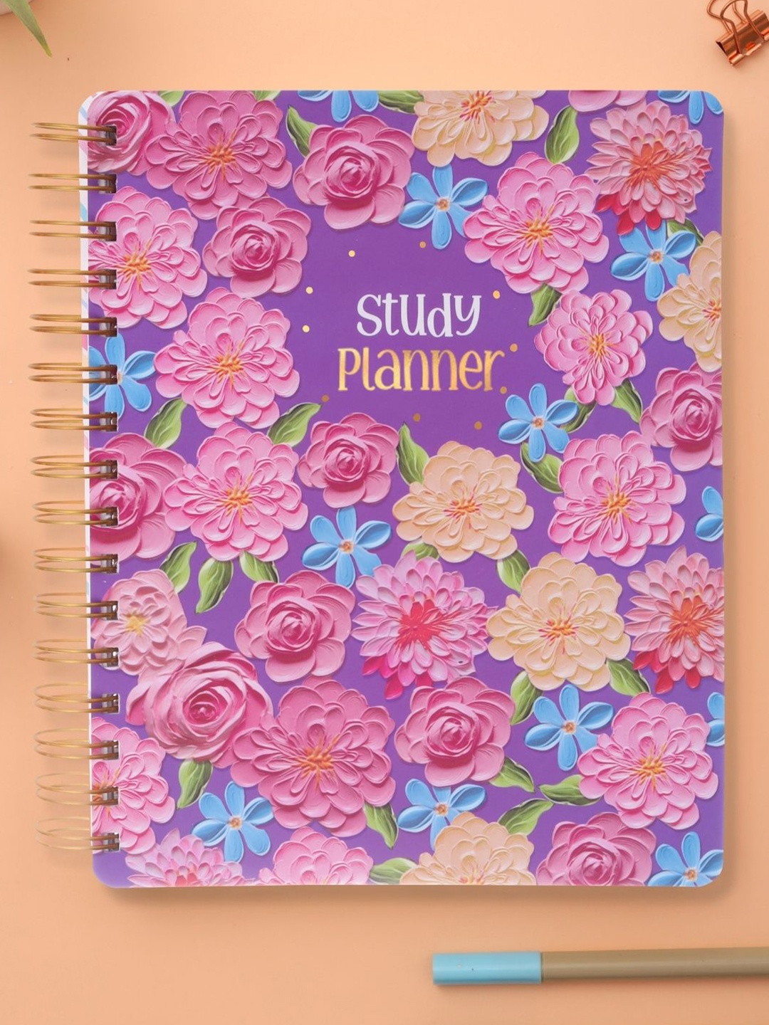 

Doodle Printed Spiral Study Planner, Purple