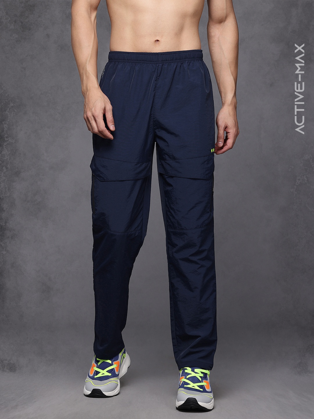 

HRX by Hrithik Roshan Men Rapid-Dry Training Joggers, Navy blue