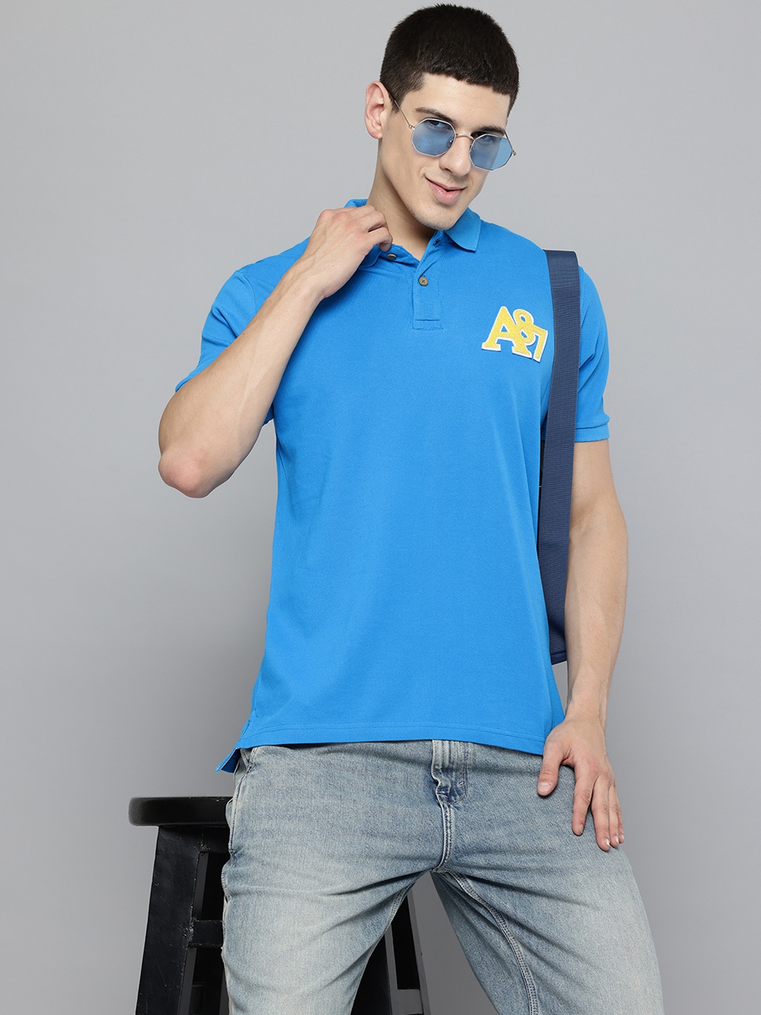 

Aeropostale Polo Collar T-shirt, Blue