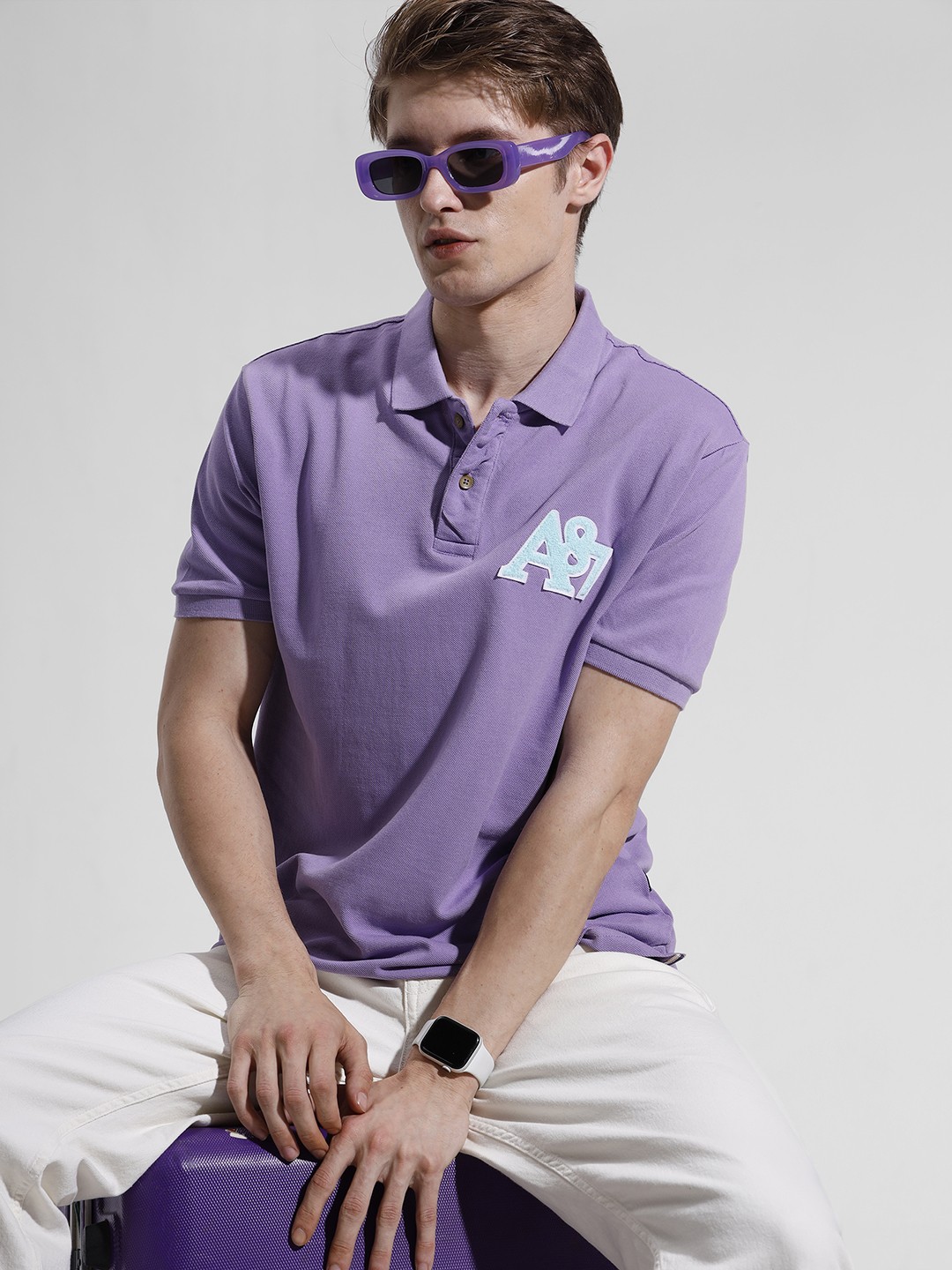

Aeropostale Polo Collar Pure Cotton T-shirt, Lavender