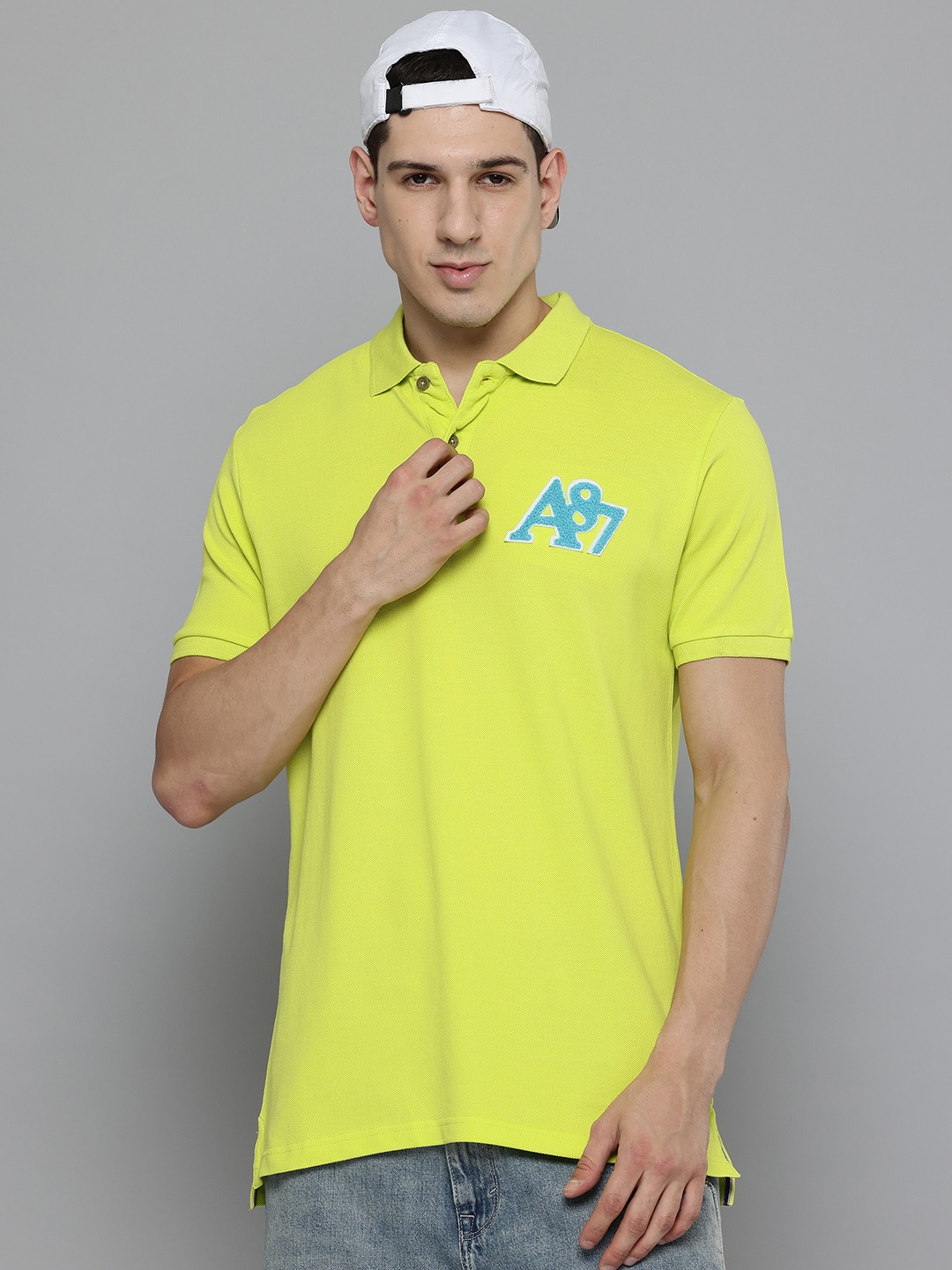 

Aeropostale Polo Collar Pure Cotton T-shirt, Lime green