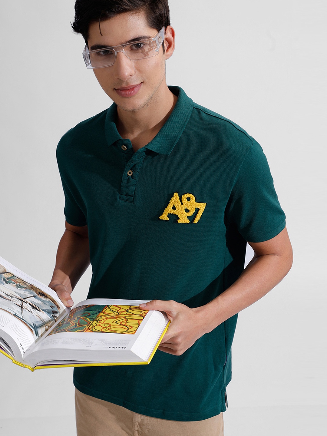 

Aeropostale Polo Collar T-shirt, Green