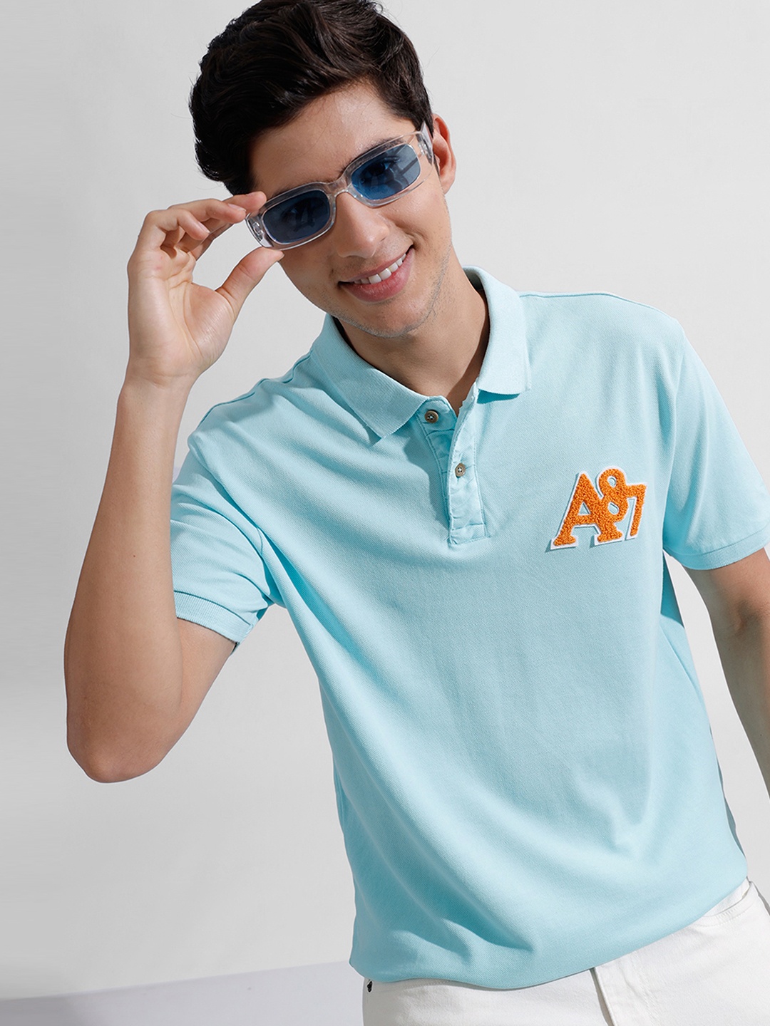 

Aeropostale Polo Collar T-shirt, Blue