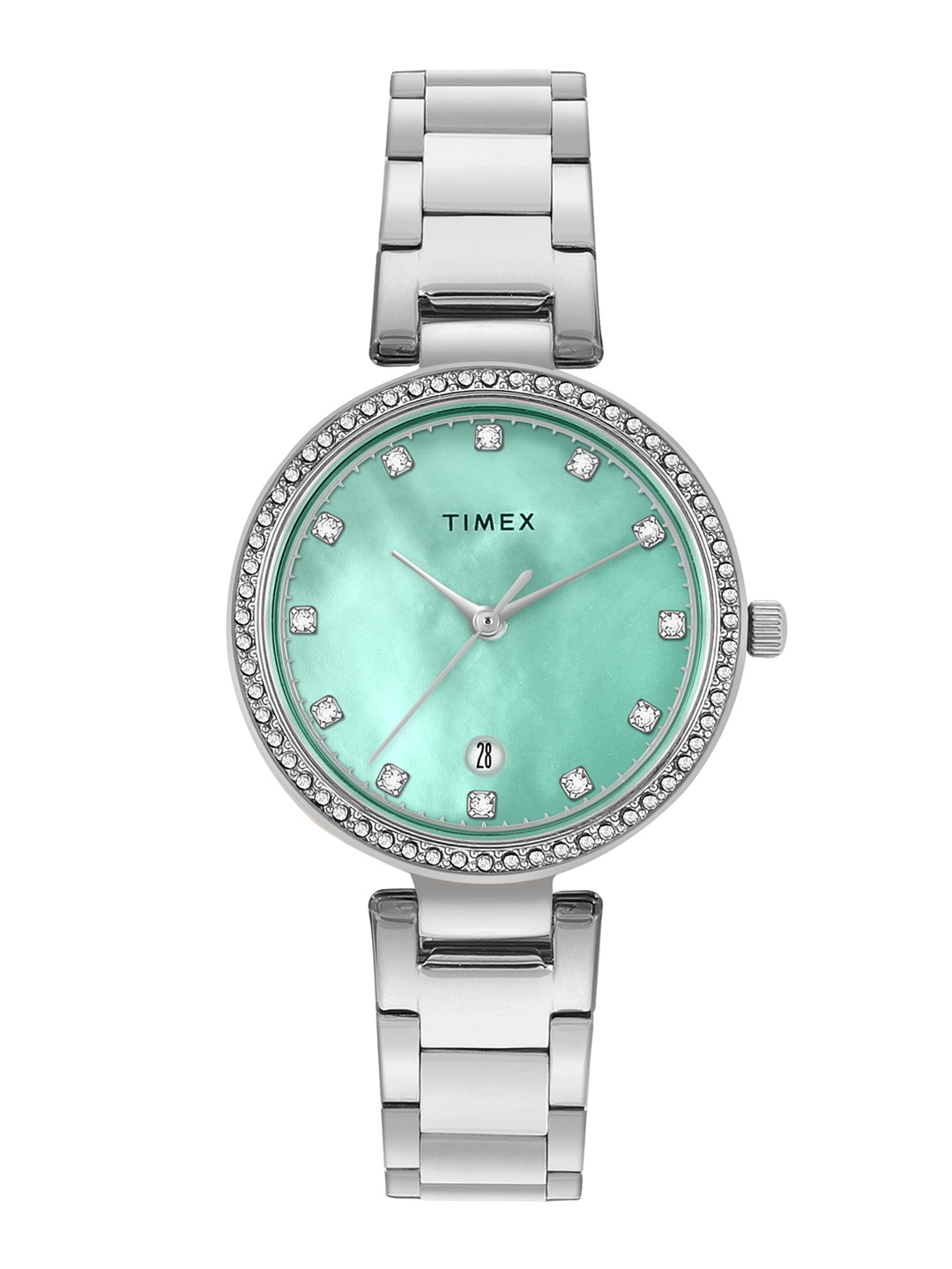 

Timex Women Bracelet Style Straps Analogue Watch TWEL187SMU01, Green