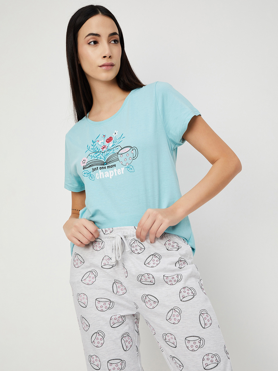 

Max Women Printed Capri Set, Blue