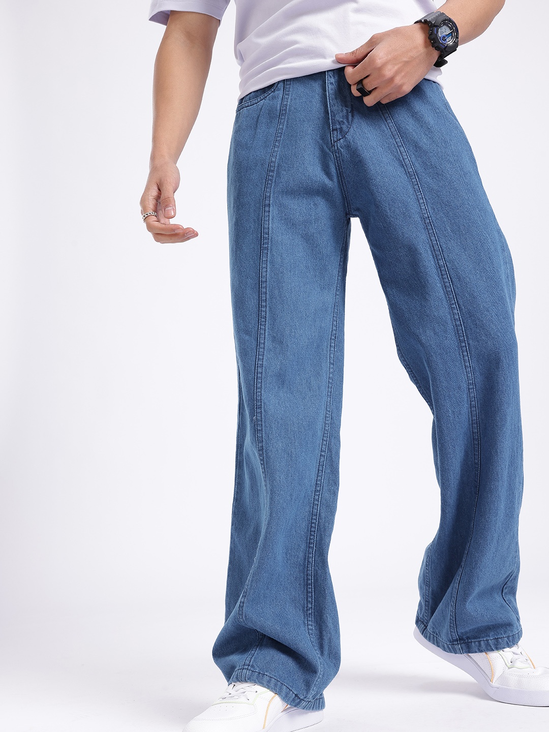 

Kook N Keech Men Retro Revival Loose Fit Jeans, Blue