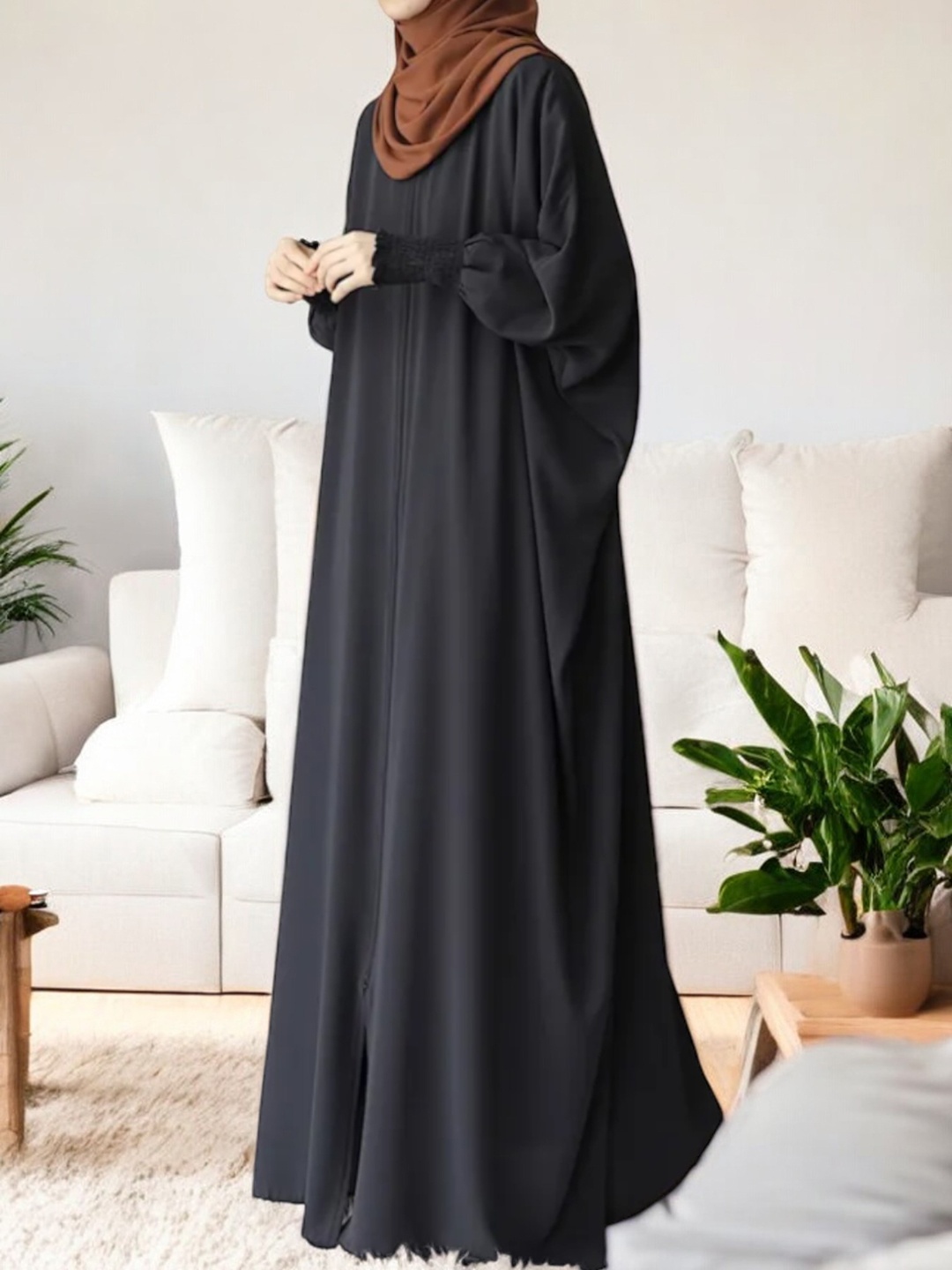 

MUSHKIYA Abaya Burqa With Scarf, Black