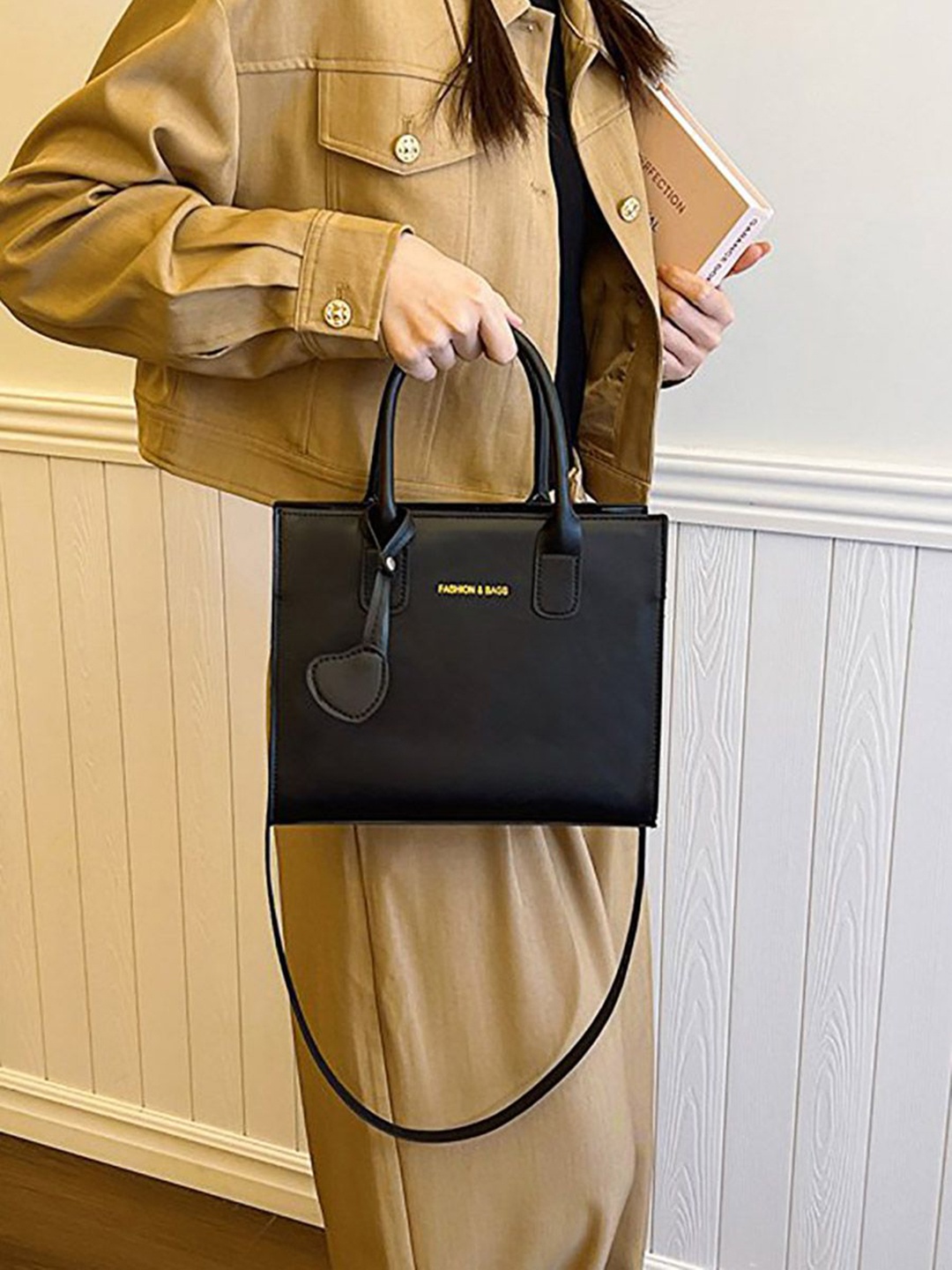 

Styli Structured Tote Bag, Black
