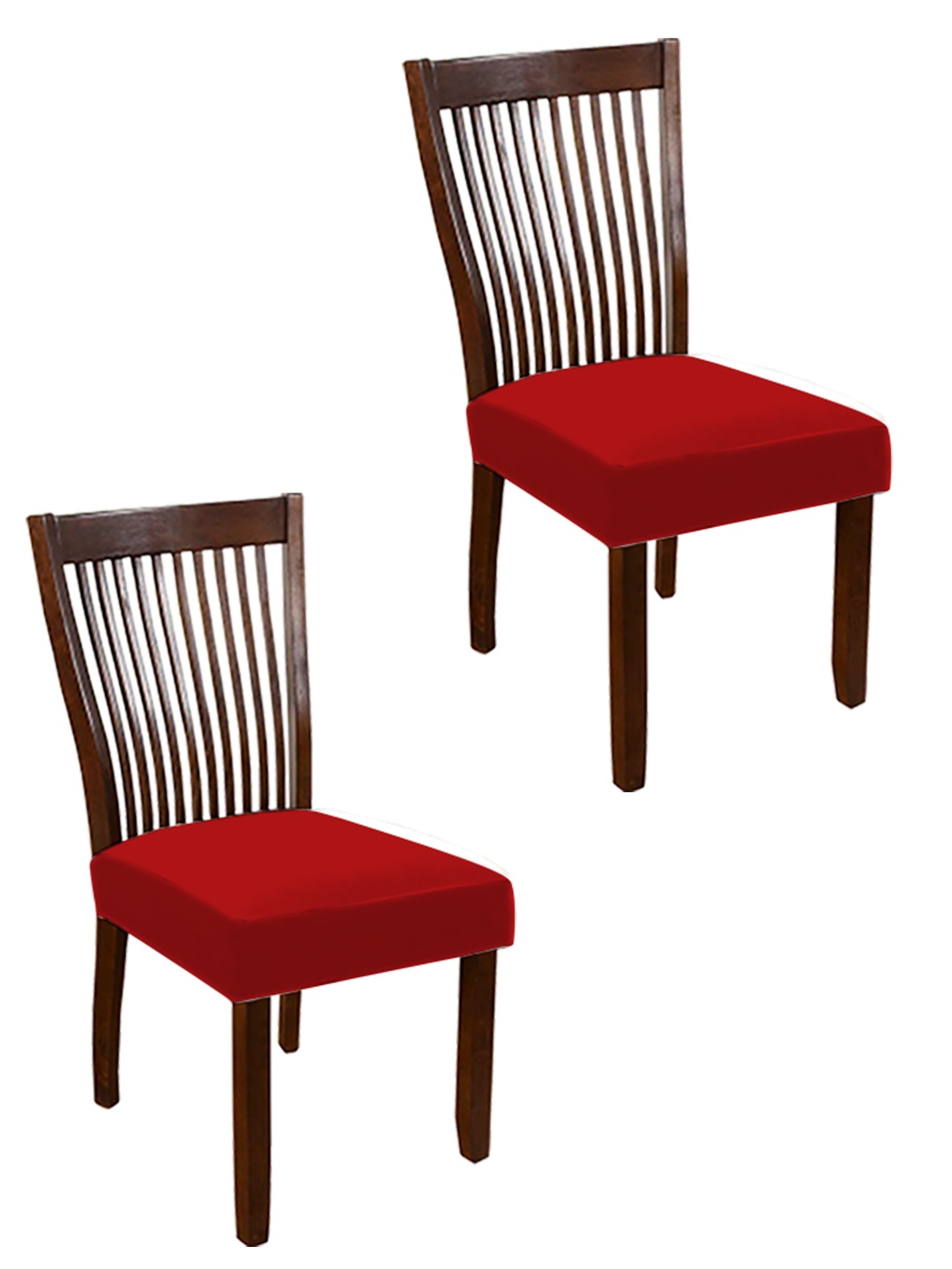 

Lazi 2 Pieces Red StretchableDining Chair Seat Covers