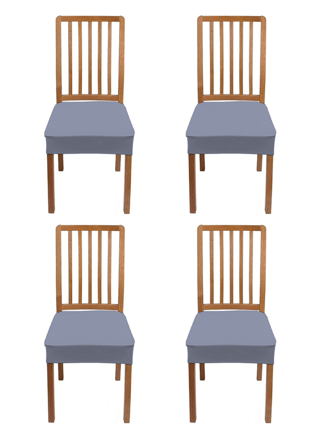 

Lazi 4 Pieces Light Grey Stretchable Dining Chair Seat Covers