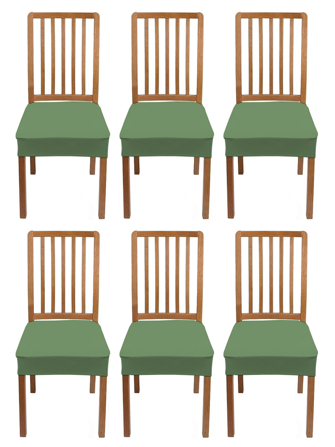 

Lazi 6 Pieces Green Stretchable Dining Chair Seat Cover