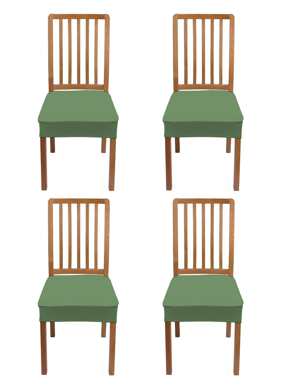 

Lazi 4 Pieces Green Stretchable Dining Chair Seat Covers