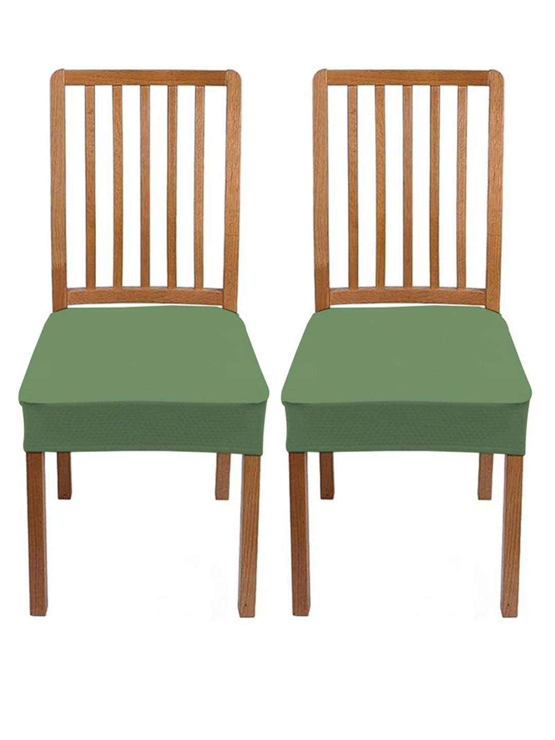 

Lazi 2 Pieces Green Stretchable Dining Chair Seat Covers