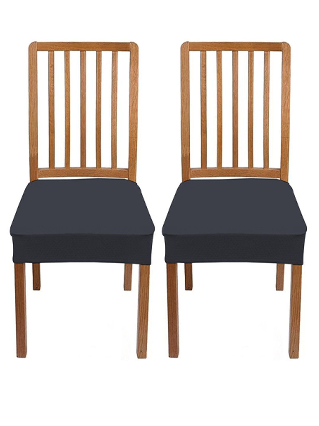 

Lazi 2 Pieces Grey Stretchable Dining Chair Seat Covers